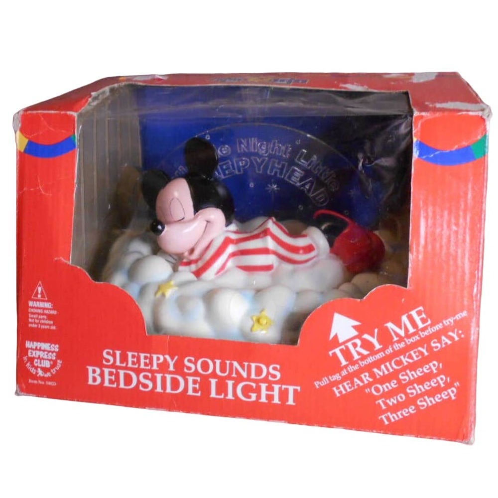 Mickey Mouse Sleepy Sounds Bedside Light 1995 Vintage Sounds/Light Work